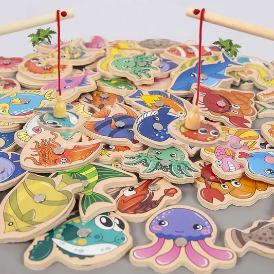 Wooden Magnetic Fishing Toys