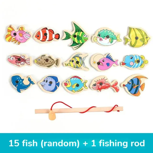 Wooden Magnetic Fishing Toys