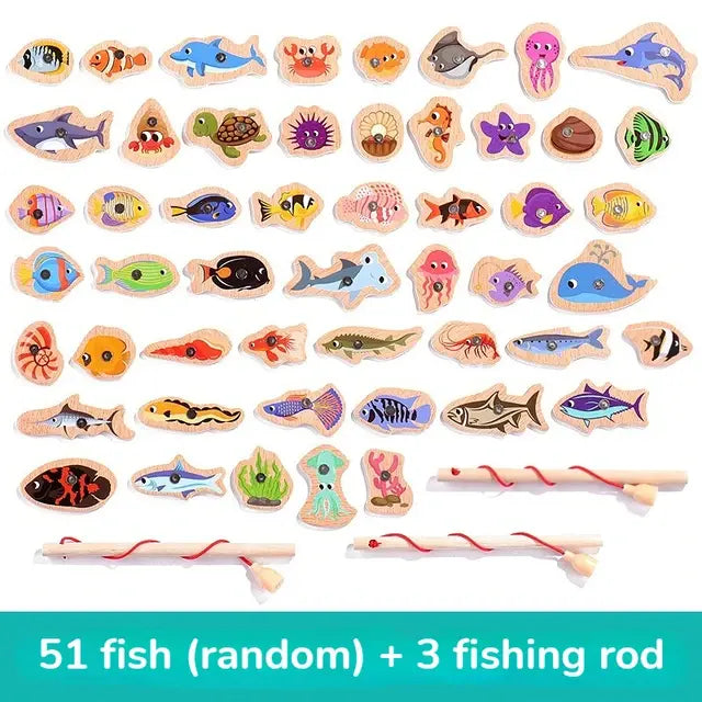 Wooden Magnetic Fishing Toys