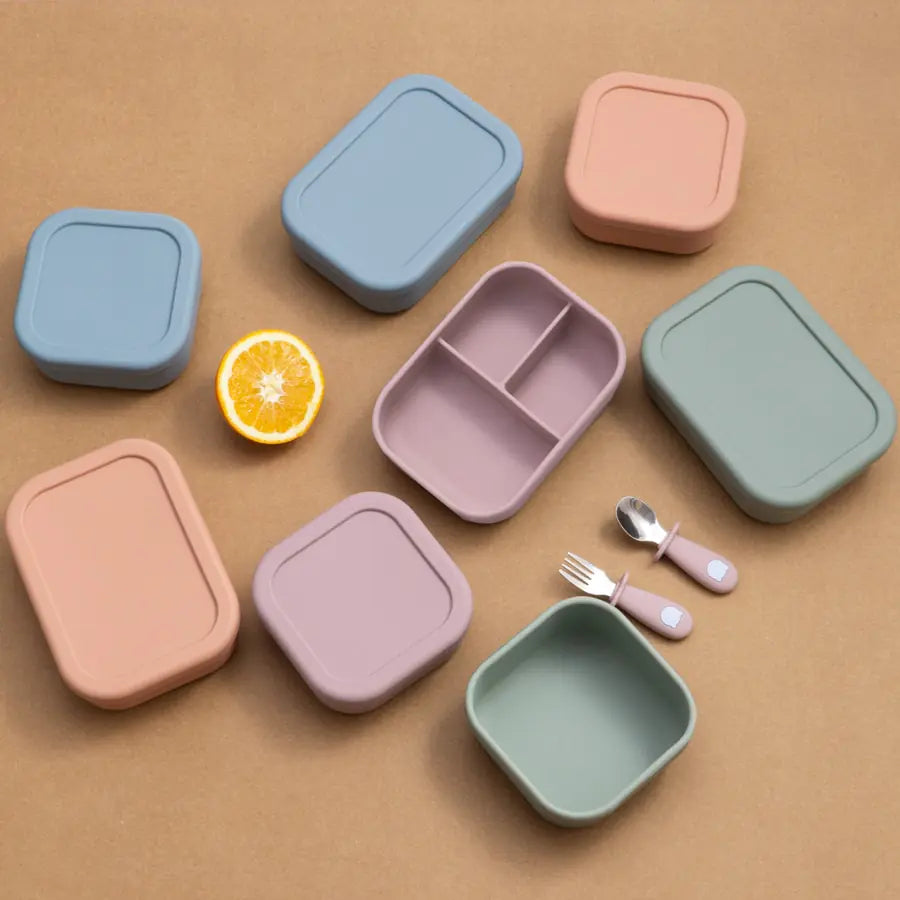 Silicone Baby Feeding Bowl & Plate Set