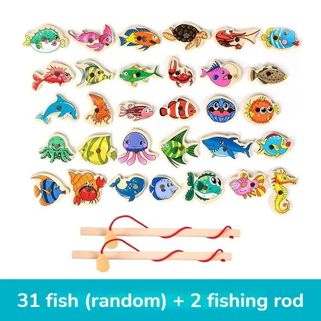 Wooden Magnetic Fishing Toys